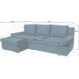 Game Schlafsofa links - Grau
