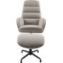 Manitoba-Liegestuhl mit Fußhocker - Taupe