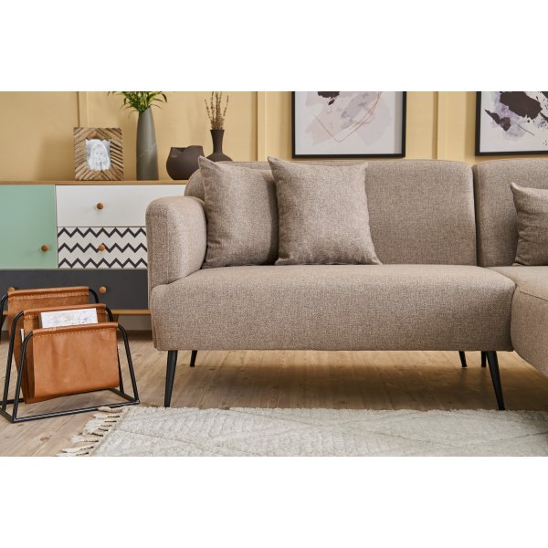 Revos Diwansofa rechts - Braun