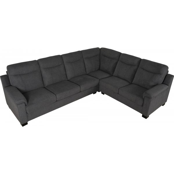 Ecksofa Salem aus dunkelgrauem Stoff
