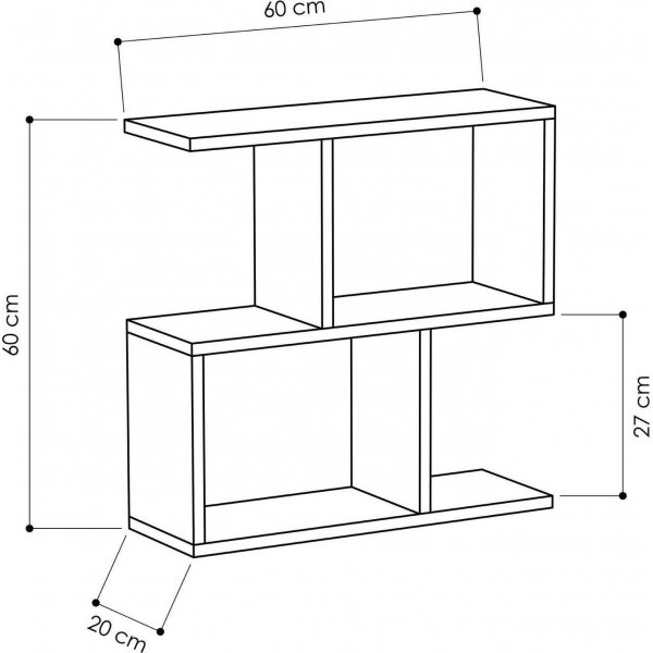 Mania Beistelltisch 60 x 20 cm - Anthrazit