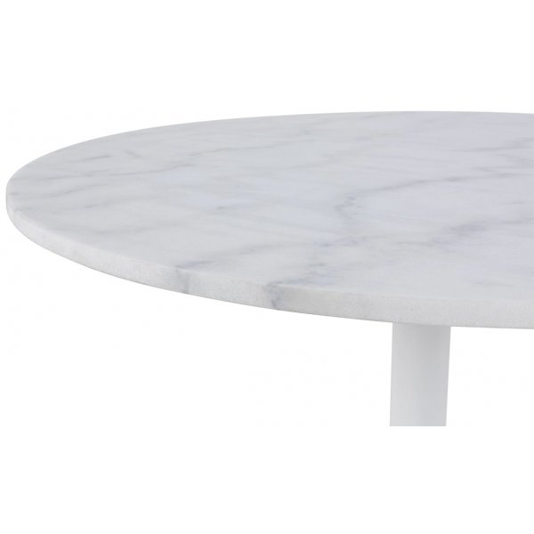 Carlisle Matbord 110 cm - Marmor/Weiß