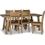 Woodforge Esstisch mit 6 Stühlen aus recyceltem Holz