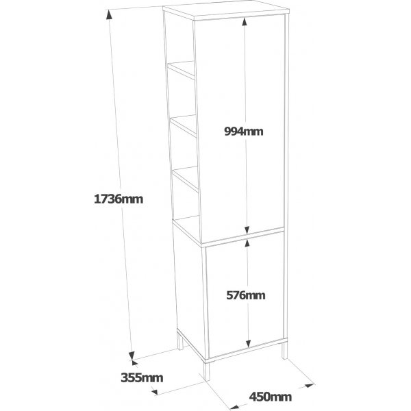 Vitale Schrank 1 - Weiß