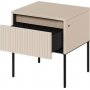 Trend-Nachttisch - Beige/Schwarz