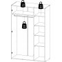 Space-Kleiderschrank mit 3 Türen - Weiß