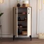 Prager Schuhschrank - Nussbaum/Creme