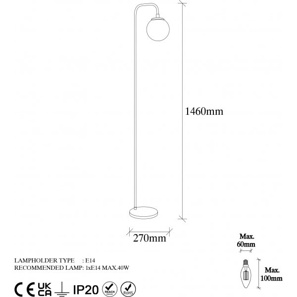 Viran Stehlampe 10950 - Vintage