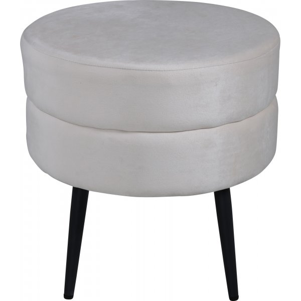 Pouf Mariana - Samt in Beige