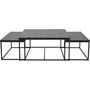 Natalie Couchtisch-Set 90x90 | 85x44 cm - Schwarz