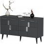 Moda Sideboard - Anthrazit/Silber