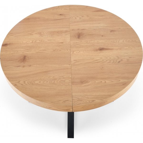 Mercy Esstisch 120-160 x 120 cm - Eiche/Schwarz