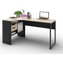Function Plus Schreibtisch 145,1 x 81 x 76,8 cm - Schwarz/Eiche
