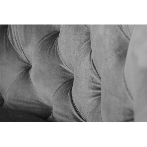 Sessel Chesterfield grau Samt Royal