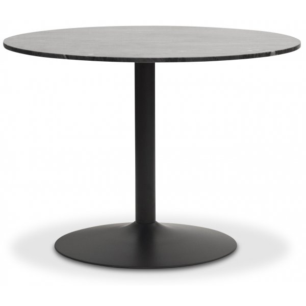 Plaza Essgruppe, Marmortisch mit 4 Plaza Samtstühlen - Grau/Schwarz/Chrom + 2.00 x Möbelfüße
