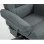 Relaxsessel grau mit Fußhocker - Oslo