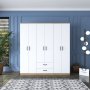 Baden Kleiderschrank 15 - Nussbaum/weiß