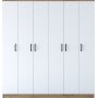 Baden Kleiderschrank 14 - Nussbaum/weiß