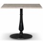 Flair Esstisch 90x90 cm - Black Mystery E100 Füße / Travertinstein
