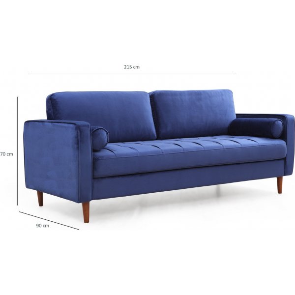 Rome 3-Sitzer-Sofa - Marineblau