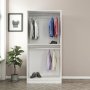 Cavolo Kleiderschrank 90 cm - Weiß/Schwarz