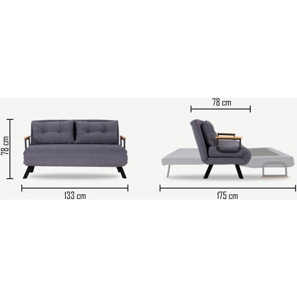 Sando 2-Sitzer Schlafsofa - Creme