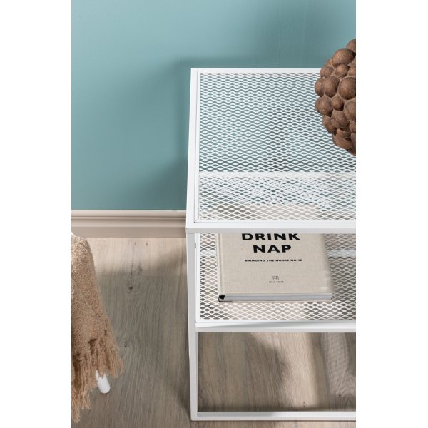 Netz Beistelltisch 55 x 55 cm - Weiß