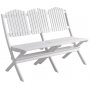 Haväng klassische weiße Outdoor-Gruppe; Sofa, Tisch und 2 Stühle
