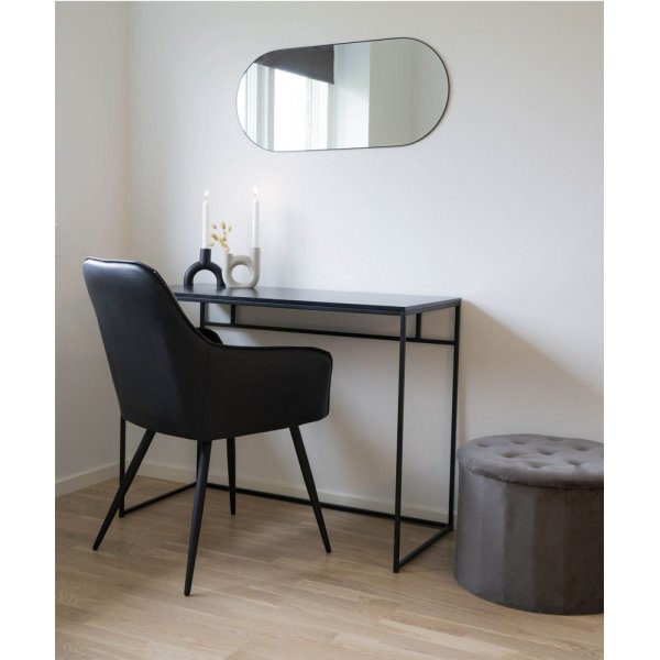 Ovaler Jersey-Spiegel - Schwarz - 35x80
