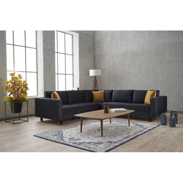 Ecksofa Anthrazit Samt