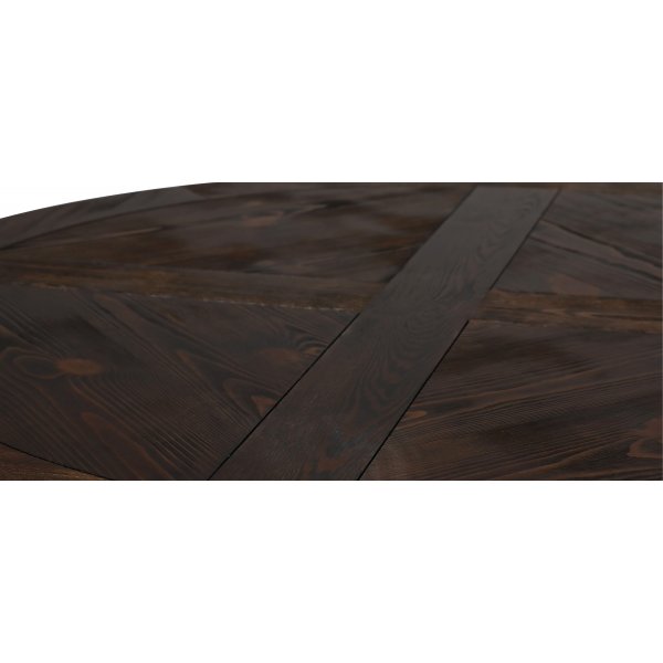 Tub runder Esstisch Ø120 cm - Braun / Weiß