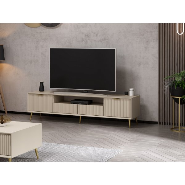 Basal Media Bank mit Beinen - Beige