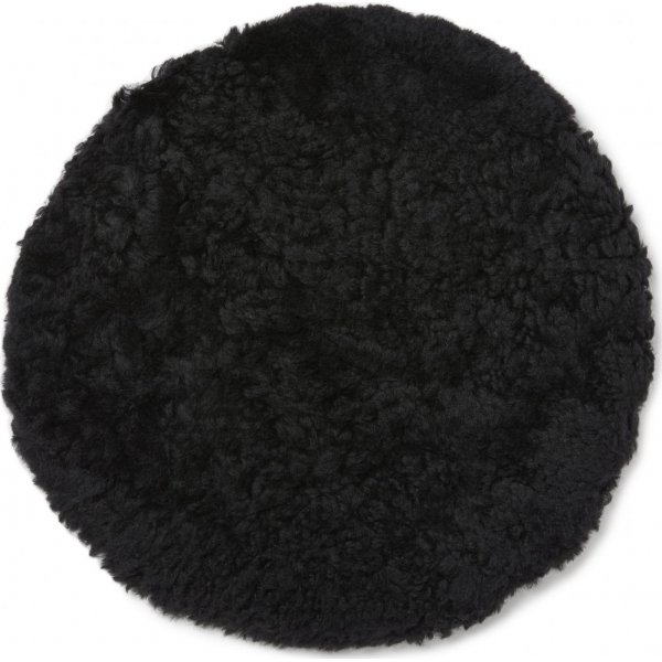 Curly Sitzkissen Schwarz - Ø34 cm