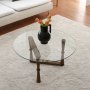 Yuvarlak Couchtisch Ø80 cm - Nussbaum