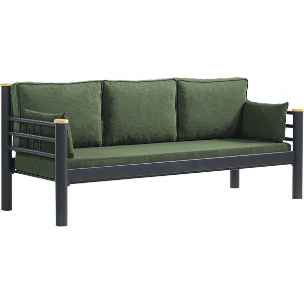 Kappis 3-Sitzer Outdoor-Sofa - Schwarz/Grün