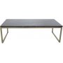 Duffy Couchtisch - Mattes Messing / Schwarzer Marmor