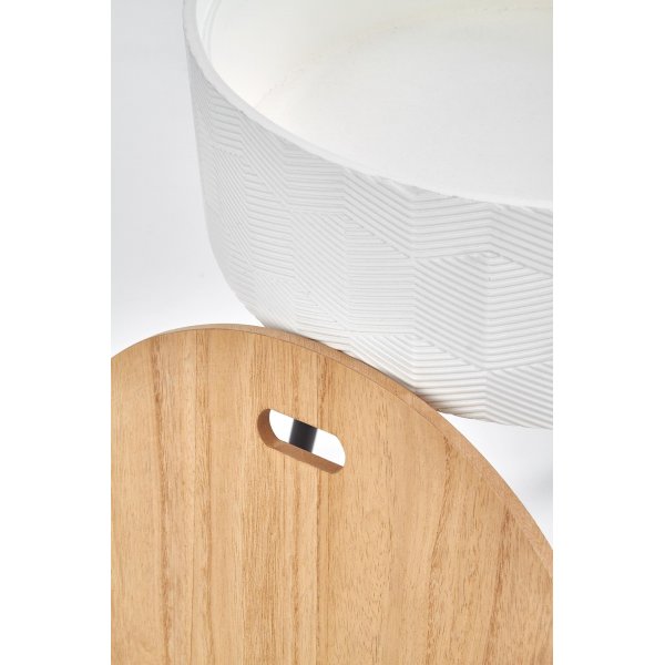 Theosophie Couchtisch Ø38 cm - Weiß