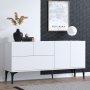 Glise Sideboard - Weiß/Schwarz