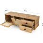 Happy Media Bank 140 cm - Eiche/schwarz