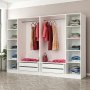 Cavolo Kleiderschrank 270 cm, Variante B - Weiß