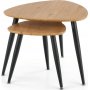 Adaline Couchtisch 40x40 | 60x60 cm - Eiche/schwarz