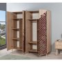 Imaj Kleiderschrank - Sonoma-Eiche/Rot