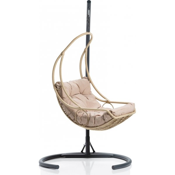 Floria Hängesessel - Beige/Schwarz