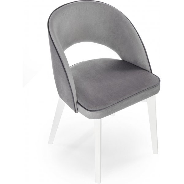 Sessel Lungo - Grau/Weiß