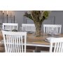 Fårö Essgruppe: Tisch 180 cm inklusive 6 Fårö Stühle - Eiche/weiß + 4.00 x Möbelfüße