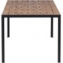Gartentisch 205 x 90 cm schwarz/natur - Copacabana