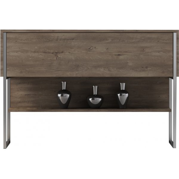 Lux Relieftisch 120 x 30 cm - Walnuss/Silber