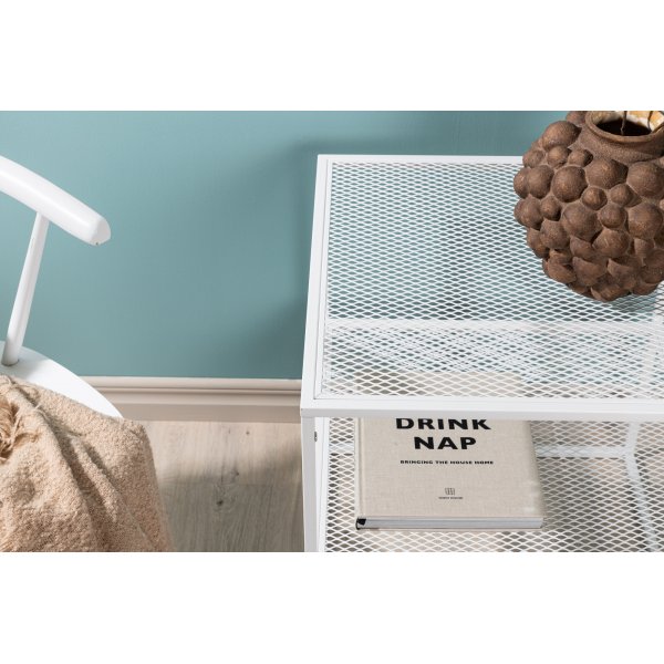 Netz Beistelltisch 55 x 55 cm - Weiß