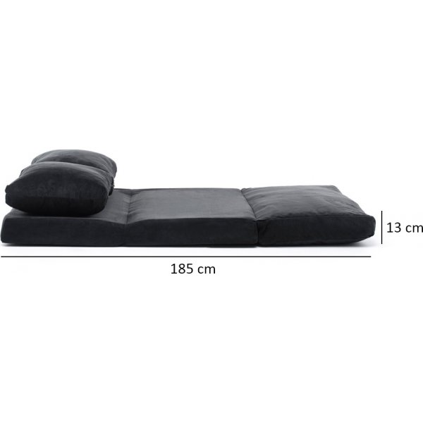 Taida 2-Sitzer Schlafsofa - Schwarz