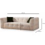 Cady 3-Sitzer-Sofa - Beige